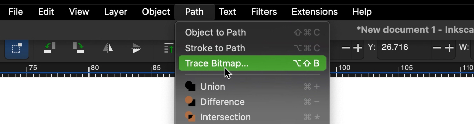 Trace bitmap